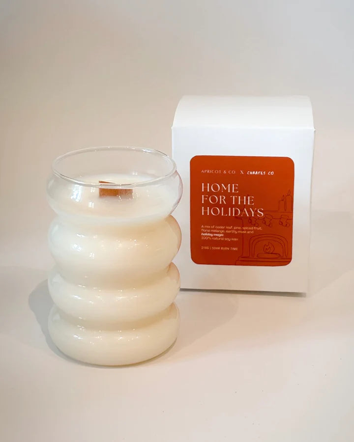 Cloud Glass Candle - Home For The Holidays