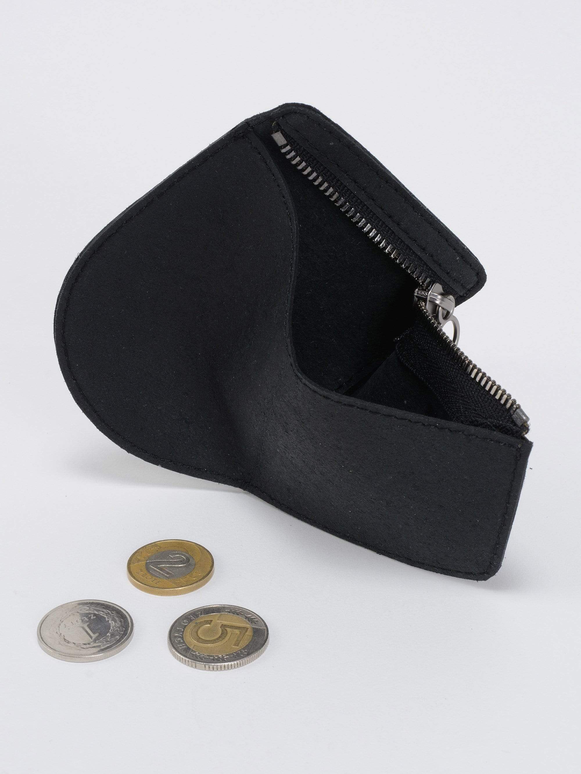 Zippered Coin Purse Recycled Leather